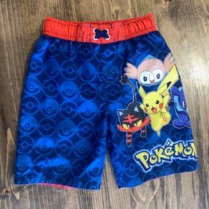 Pokémon Blue and Red Swim Trunks- size Small